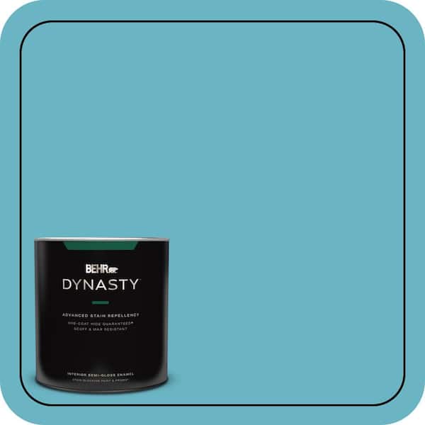 BEHR DYNASTY 1 qt. #530D-5 Riverside Blue Semi-Gloss Enamel Interior Stain-Blocking Paint and Primer