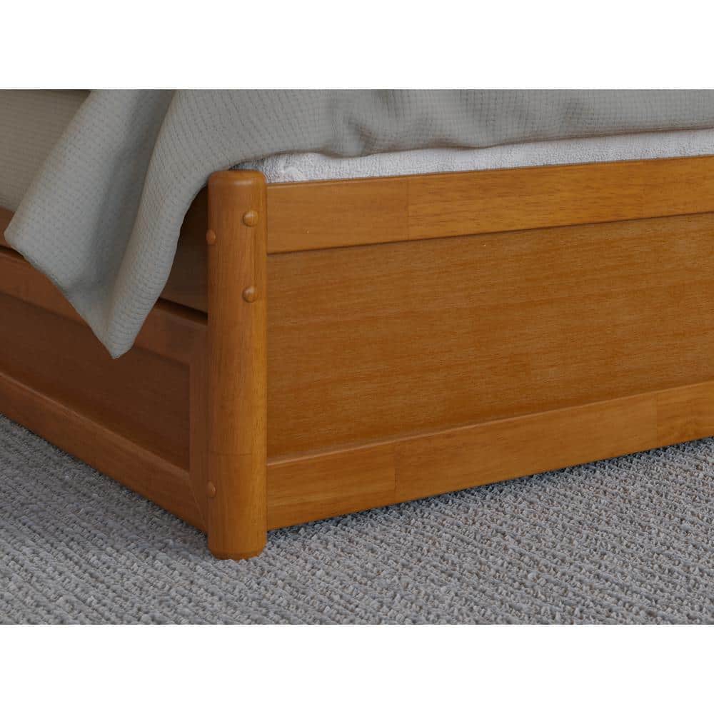 Lucia Light Toffee King Wood Platform Bed with Storage Drawers