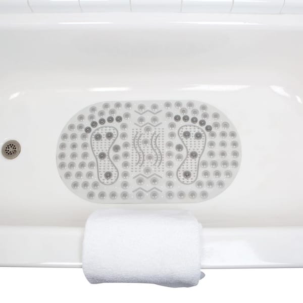 Bath Bliss Magnetic Massage Heavy Bathmat 5551-CLEAR - The Home Depot