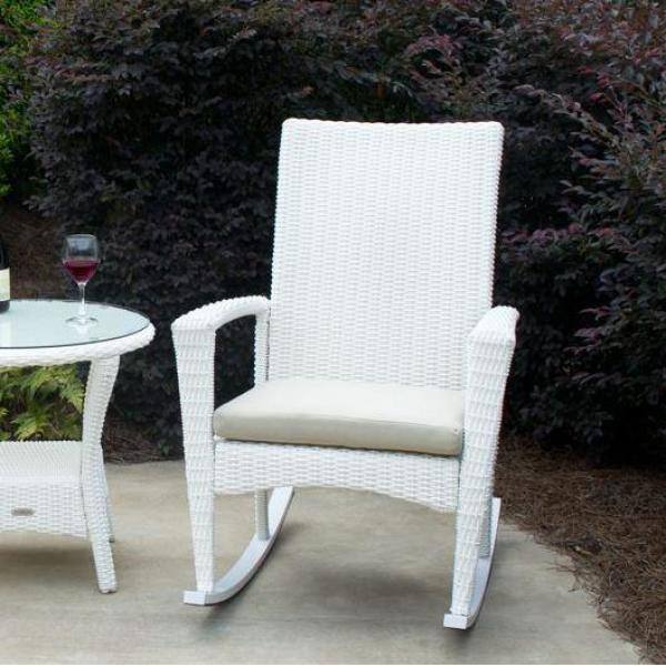 home depot white wicker rocker