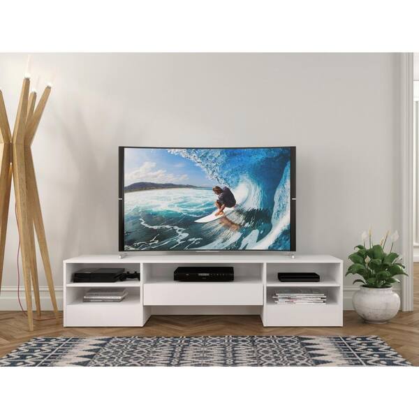 Nexera Rustik 1 Drawer TV Stand White