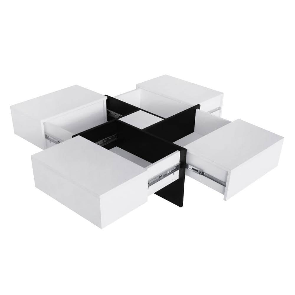 31.5 in. W x 31.5 in. D x 13.8 in. H White Linen Cabinet with Extendable Sq
