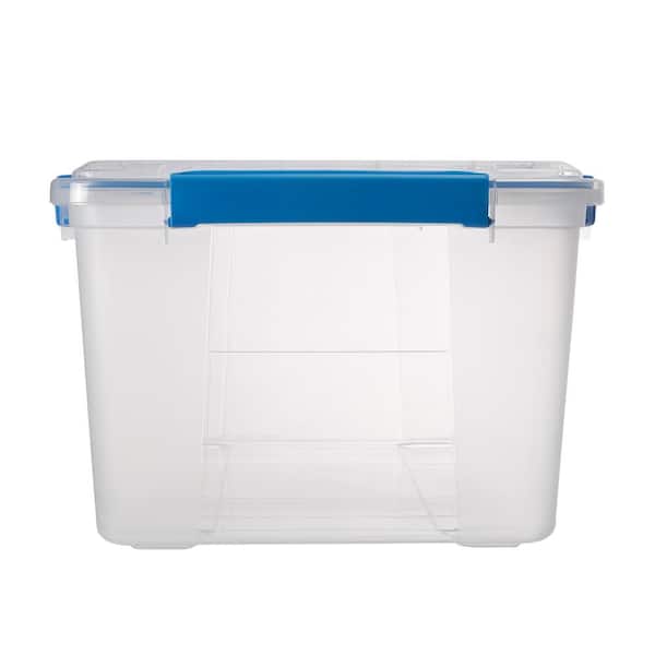 Giantex 12 Pack Storage Box Storage Tote Boxes W/Clear Lid 13 Quart / 12  Liter Each Liter Latch Stack Tubs Bins w/Clear Lid Latches Handles