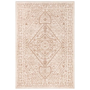 Mystic Medallion Ivory 5 ft. x 8 ft. Traditional Area Rug