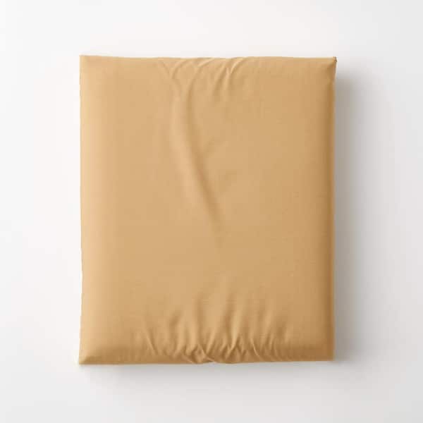 The Company Store Company Cotton Butterscotch Solid 300-Thread Count Cotton Percale Twin XL Fitted Sheet
