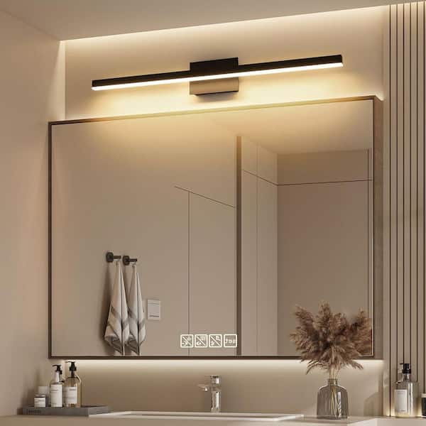 39.37 in. 1-Light Black LED Bathroom Vanity Light Bar with 5-CCT Adjustable Switch