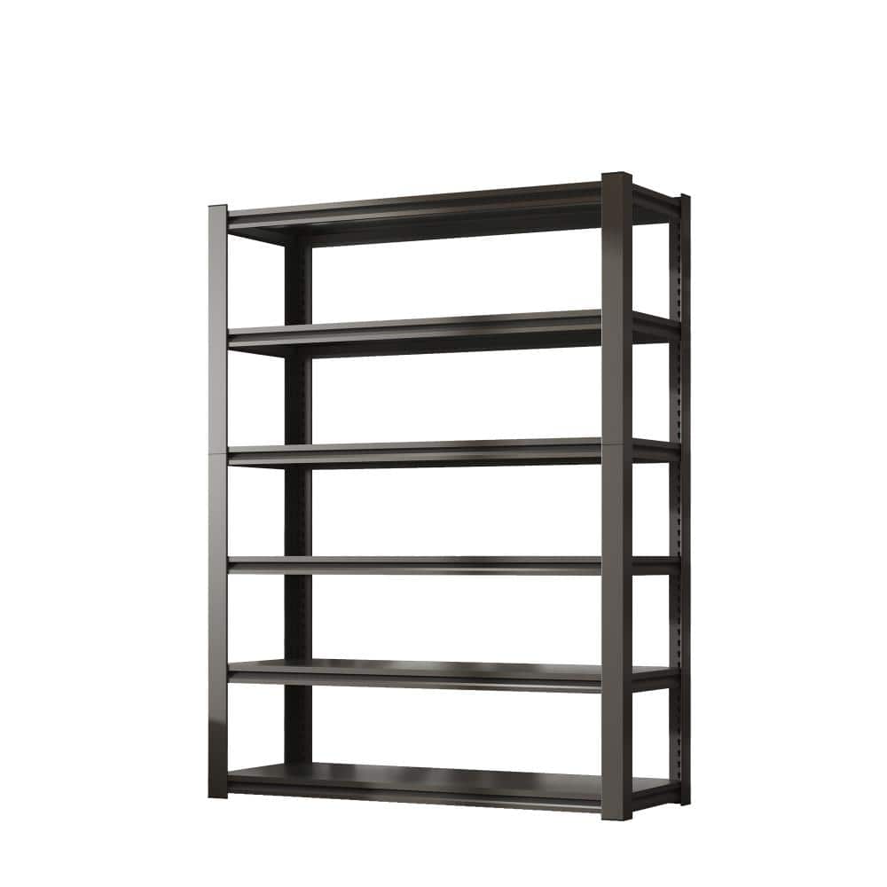 "82""H 6-Tier 2400 LBS Metal Garage Storage Shelving, Adjustable Utility Rack, 48""W x 18""D, Black" price history on PriceWatchPro