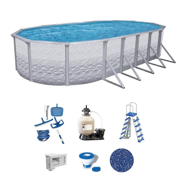 Liberty 16 ft. x 32 ft. Oval 52 in. Deep Hard Sided Above Ground Standard Pool Package
