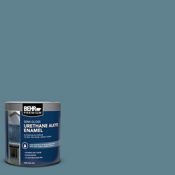 BEHR PREMIUM 1 qt. #S470-5 Blueprint Urethane Alkyd Semi-Gloss Enamel Interior/Exterior Paint