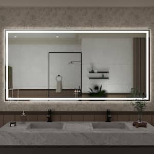 Spring 72 in. W x 36 in. H Rectangular Frameless LED Wall Bathroom Vanity Mirror