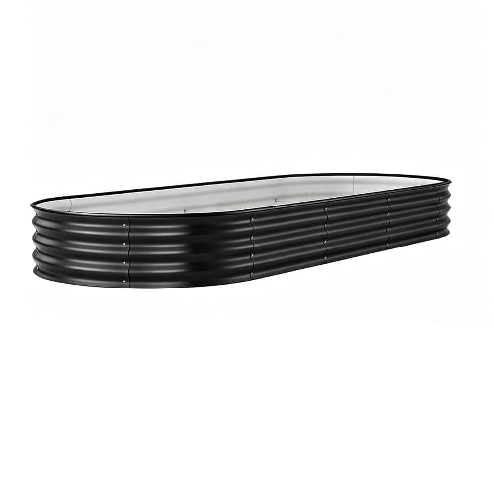 8x4x1ft Gray Oval Galvanized Raised Garden Bed, Metal Planter Box with Safety Edges, Outdoor Vegetables Planter price history on PriceWatchPro
