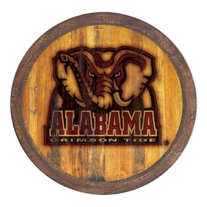 20 in. Alabama Crimson Tide Al Logo - Branded "Faux" Barrel Plastic Decorative Sign