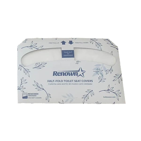 Half-Fold Toilet Seat Covers, Virgin (250 Sheets per Pack, 20-Packs per Case)