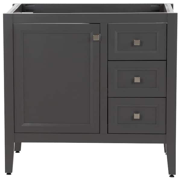 Moen Darcy 36 In W X 22 D Bath Vanity Cabinet Only Shale Gray Dc36 Sy The Home Depot - Home Depot Bathroom Vanity Cabinet Only