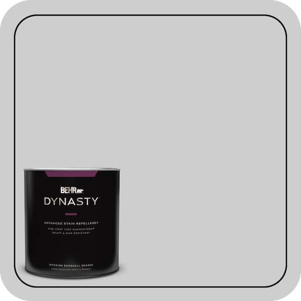BEHR DYNASTY 1 qt. #770E-2 Silver Screen color Eggshell Enamel Interior Stain-Blocking Paint & Primer