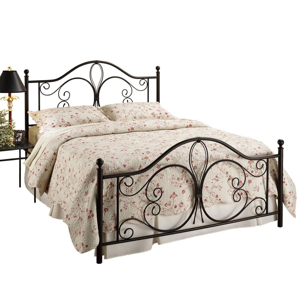 Hillsdale Furniture Milwaukee Brown Queen Headboard and Footboard Bed with Frame, Antique Brown -  1014BQR
