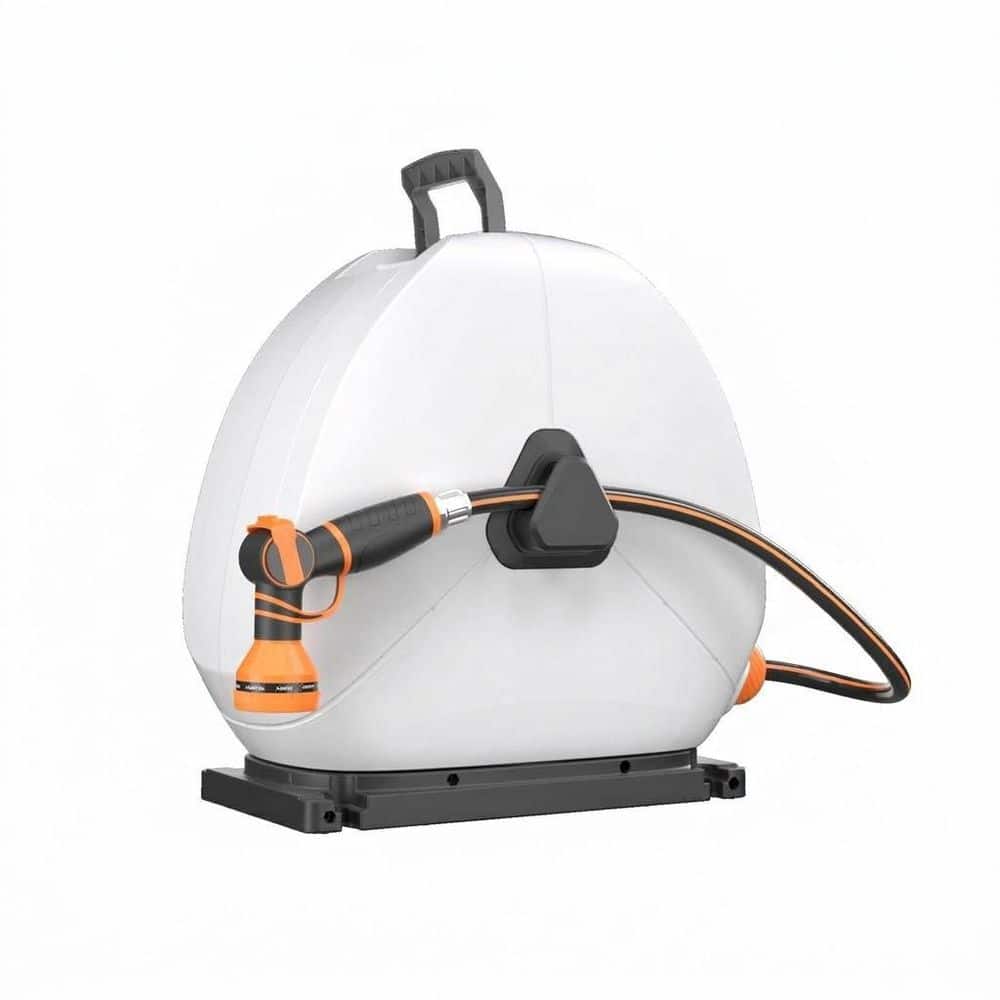 5/8 in. dia. x 92 ft. Heavy-Duty Retractable Hose Reel Automatic Rewind 360° Swivel Ground Mounted for Lawn Patio price history on PriceWatchPro