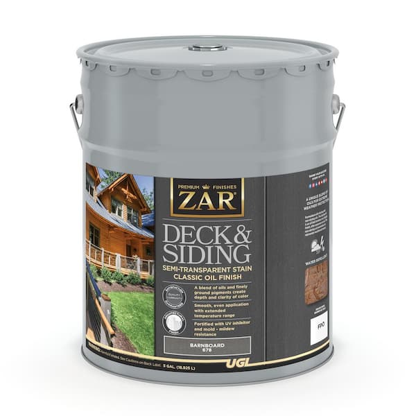 ZAR 5 gal. Barnboard Exterior Deck and Siding Semi-Transparent Stain