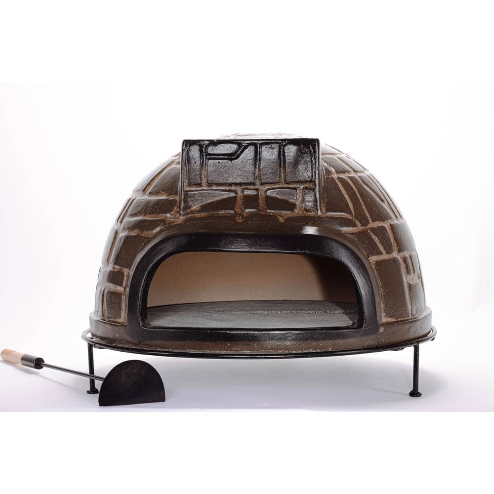 Palermo Textured Brick Talavera Countertop Wood-Fired Outdoor Pizza Oven