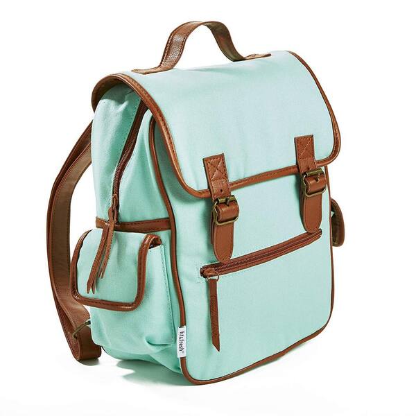 Fit and Fresh Mini Backpack, Aqua with 2-Buckle Closure