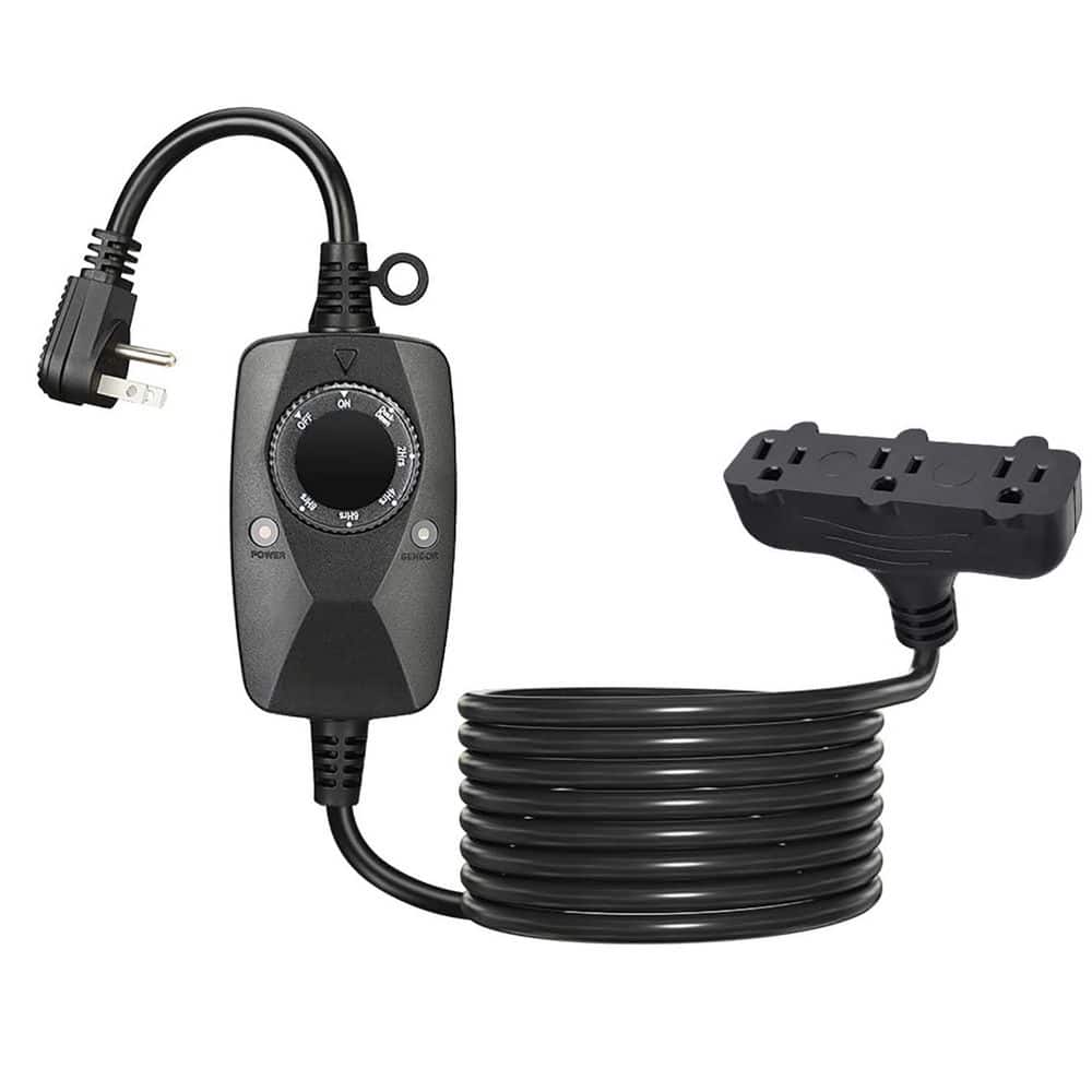 15-Watt Outdoor Dusk to Dawn Light Control Timer Photocell Switch Weatherproof 12 ft. Cord 3-Grounded Outlets price history on PriceWatchPro