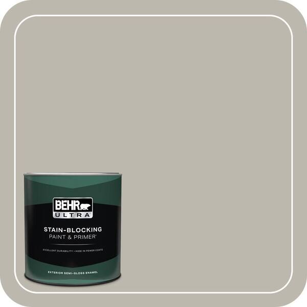 BEHR ULTRA 1 qt. #HDC-NT-06G Glasgow Fog Semi-Gloss Enamel Exterior Paint & Primer