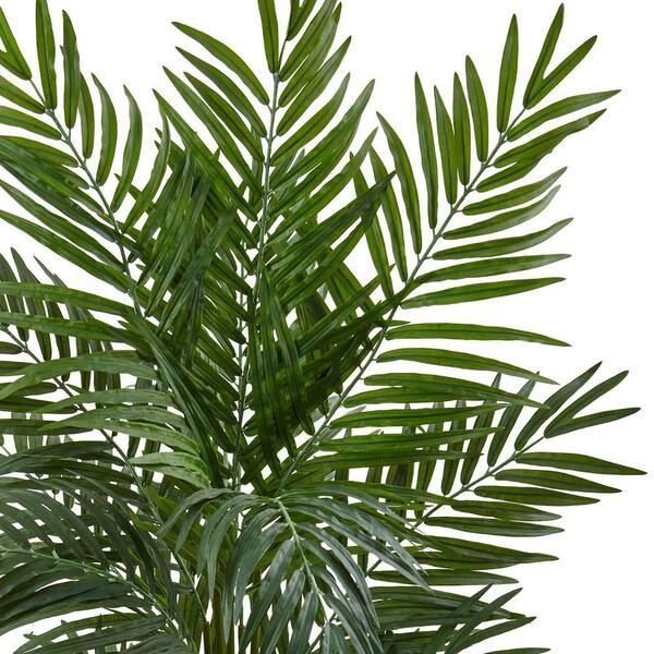  Leaf Palmera artificial grande, plata areca, 51.2 in : Salud y  Hogar