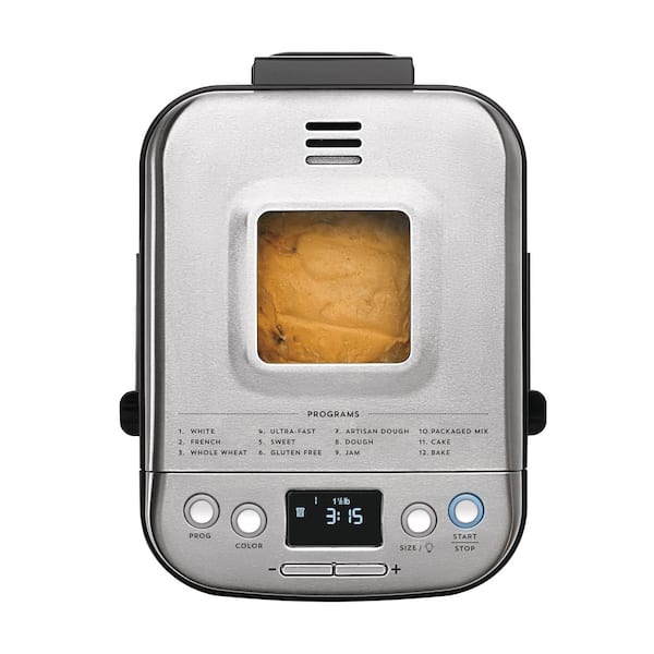 https://images.thdstatic.com/productImages/c2a6a46d-4248-4152-a880-0f3d55e9e04f/svn/silver-brushed-stainless-cuisinart-bread-makers-cbk-110p1-4f_600.jpg