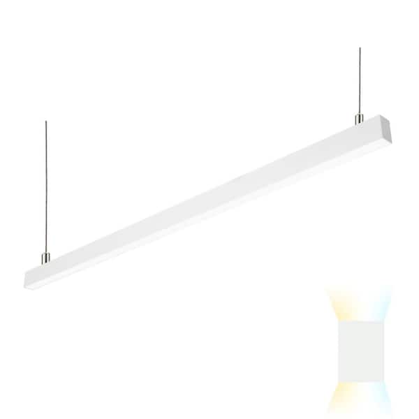 8 ft. 100-Watt Integrated LED White Shop Light Fixture Architectural Linear Light Adjustable 3000K-6500K, Up to 11500LM