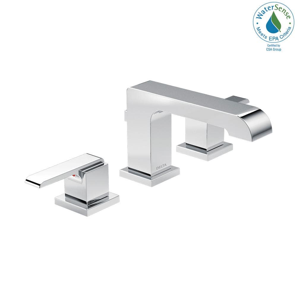 Ara Chrome 16.5" Widespread High Arc Bathroom Faucet with Diamond Seal
