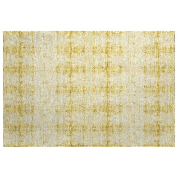 Dream Shag Premium Machine Washable Abstract ADS799 Wheat 2 ft. x 3 ft. Accent Rug