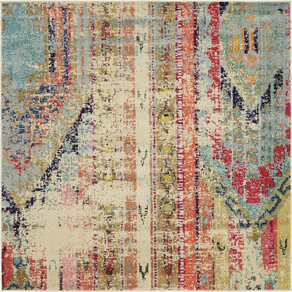 Sedona Yosemite Multi 6 ft. x 6 ft. Square Area Rug