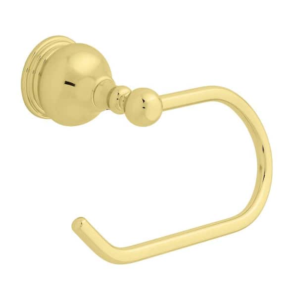 Delta Traditional Single Post Toilet Paper Holder in Polished Brass