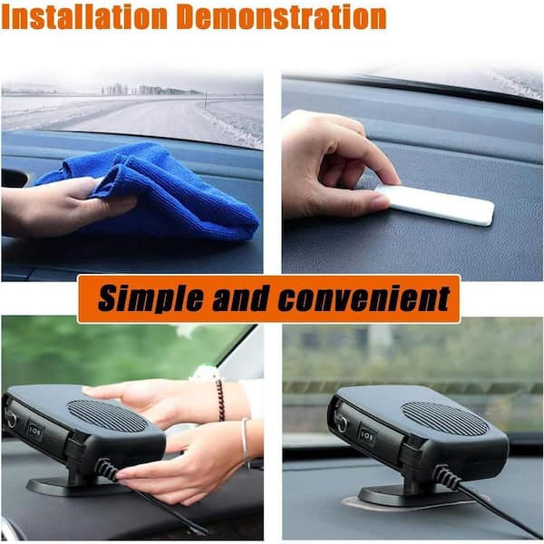 Unbranded 12V Electric Car Heater Defroster, 2-in-1 Heating and Cooling,  Plug-in Cigarette Lighter, Fast Defog for Windshield 27ISA11481