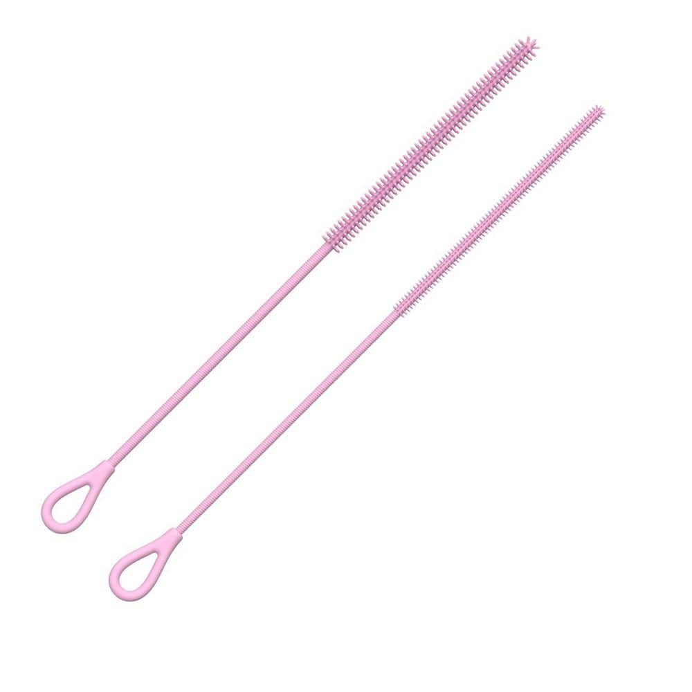 9.84 in. 6mm+9mm Non-slip Disposable Silicone Straw Cleaner Brush for Cleaning Tumbler, Pink (2-Pack) price history on PriceWatchPro