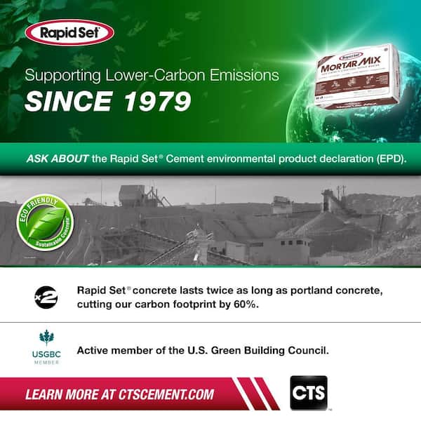 Rapid Set - 55 lbs. High-Performance, Fast-Setting Mortar Mix