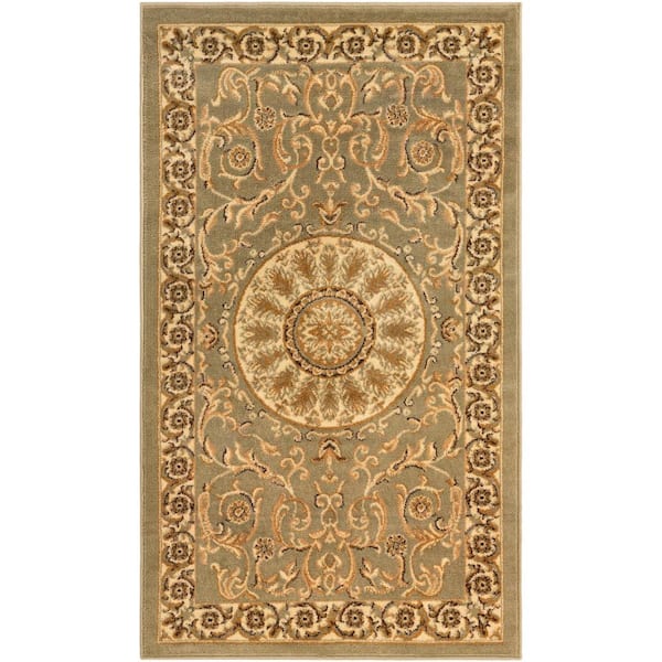 Versailles Napoleon Light Green 3' 3 x 5' 3 Area Rug