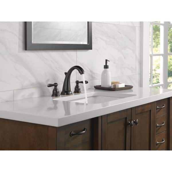 Windemere 8 in. Widespread 2-Handle Bathroom Faucet with Metal Drain Assembly in Oil-Rubbed Bronze