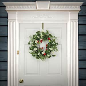 22 in. Artificial Petunia and Strawberry Wreath