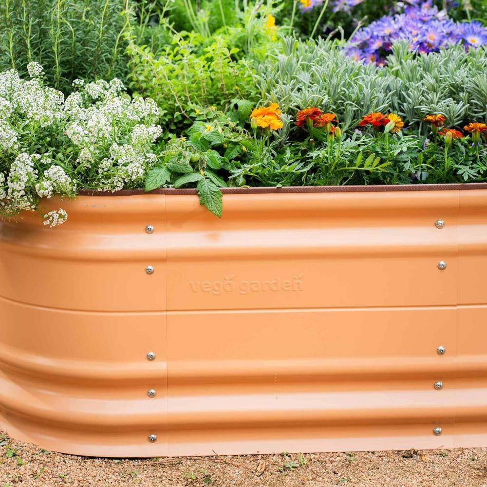 Terra Cotta 17" Tall Modular Metal Raised Garden Bed Kit