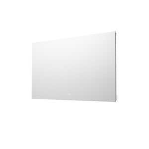Kiran 84 in. W x 42 in H Rectangular Frameless Anti-Fog LED Strip Backlit Wall Bathroom Vanity Mirror in Silver