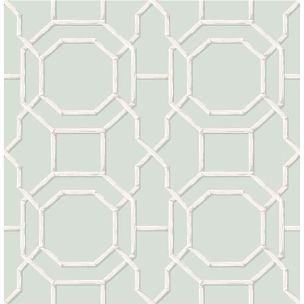 NuWallpaper Seafoam Sanya Peel and Stick Vinyl Wallpaper Sample