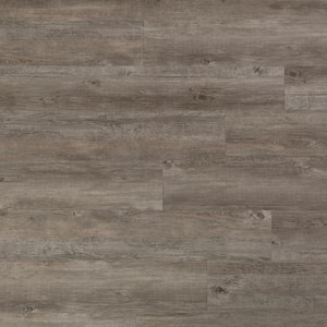 Basics Dark Gray 12 mil T x 8 in. W x 48 in. L Glue down Waterproof Vinyl Plank Flooring (45.33 sqft/case)