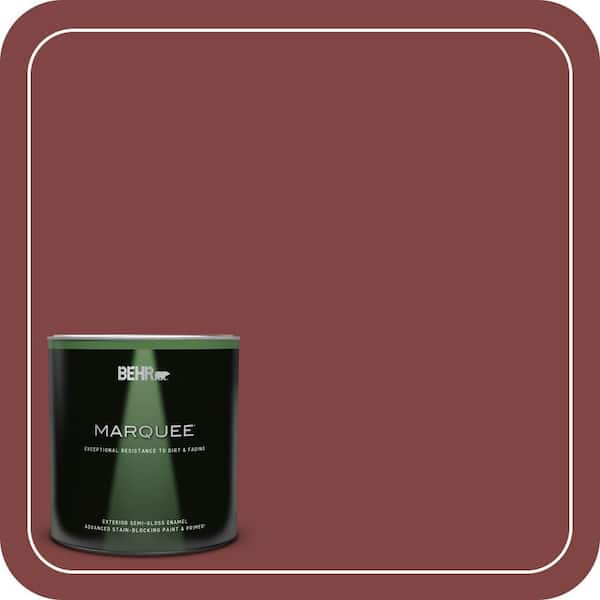 BEHR MARQUEE 1 qt. #ECC-15-3 Cherry Bark Semi-Gloss Enamel Exterior Paint & Primer