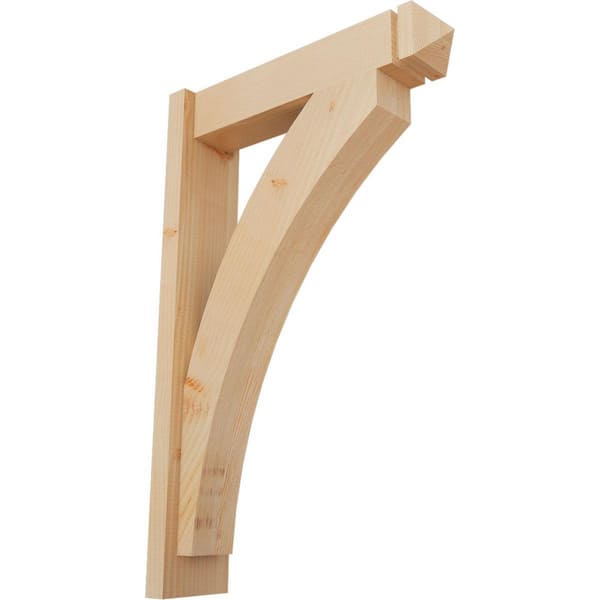 Ekena Millwork 6 in. x 34 in. x 22 in. Douglas Fir Thorton Arts and Crafts Smooth Outlooker