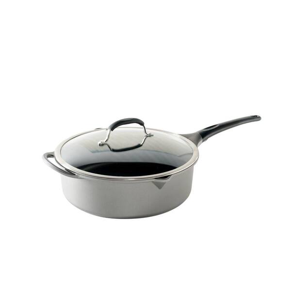 Nordic Ware Pro Cast 12 in. Cast Aluminum Nonstick Frying Pan in Gray with Glass Lid