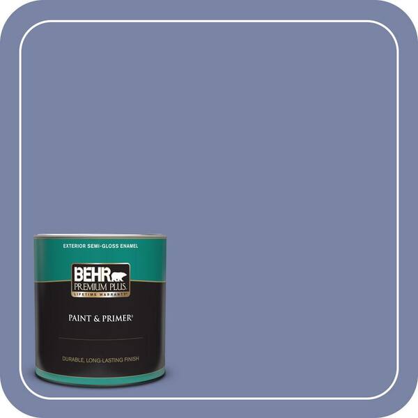 BEHR PREMIUM PLUS 1 qt. #620D-5 Romanesque Semi-Gloss Enamel Exterior Paint & Primer