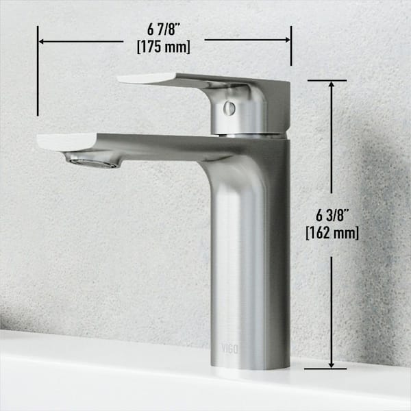 VIGO Davidson Single Handle Single-Hole Bathroom Faucet in Brushed