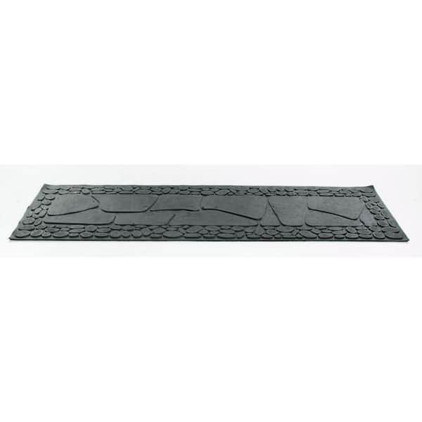 33 in. x 10 in. Black Rubber Outdoor Door Mat