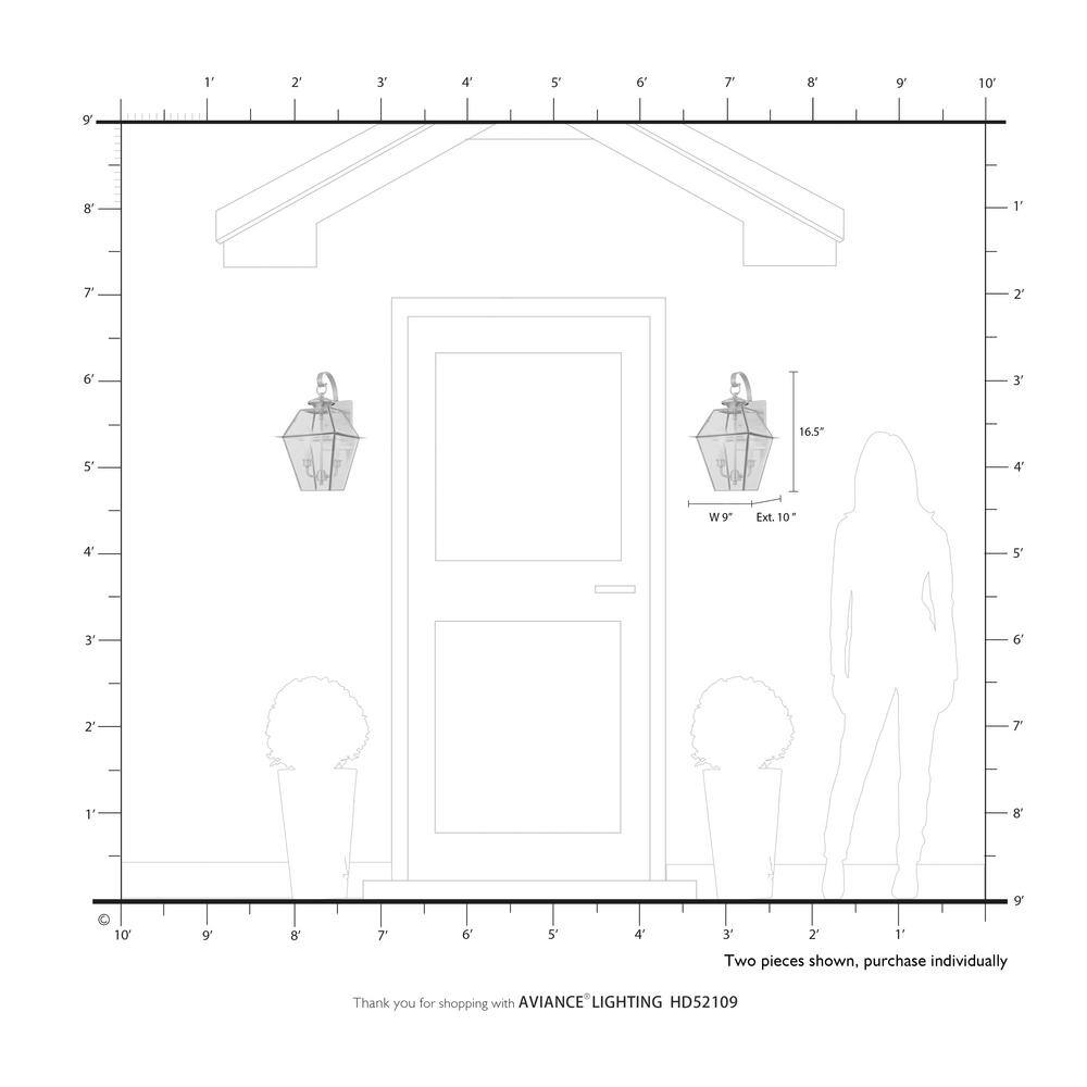 Charleston Elegance Brushed Nickel 2-Light Outdoor Sconce with Clear Beveled Glass